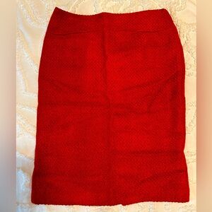 Moulinette Soeurs Red Boucle Pencil Skirt size 10